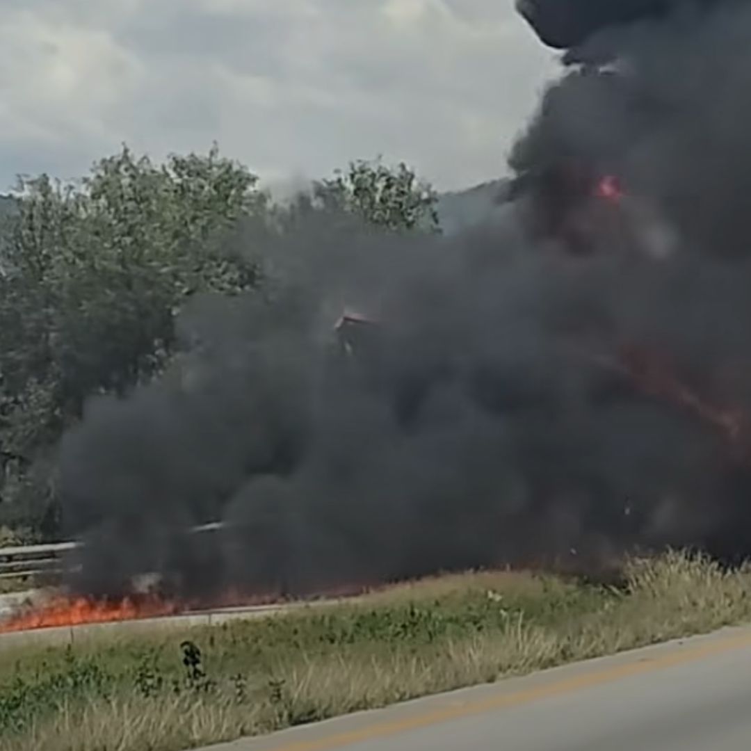 Accidente Choque Múltiple Incendio Tráiler Autos Cinco Lesionados Autopista Arco Norte Hidalgo