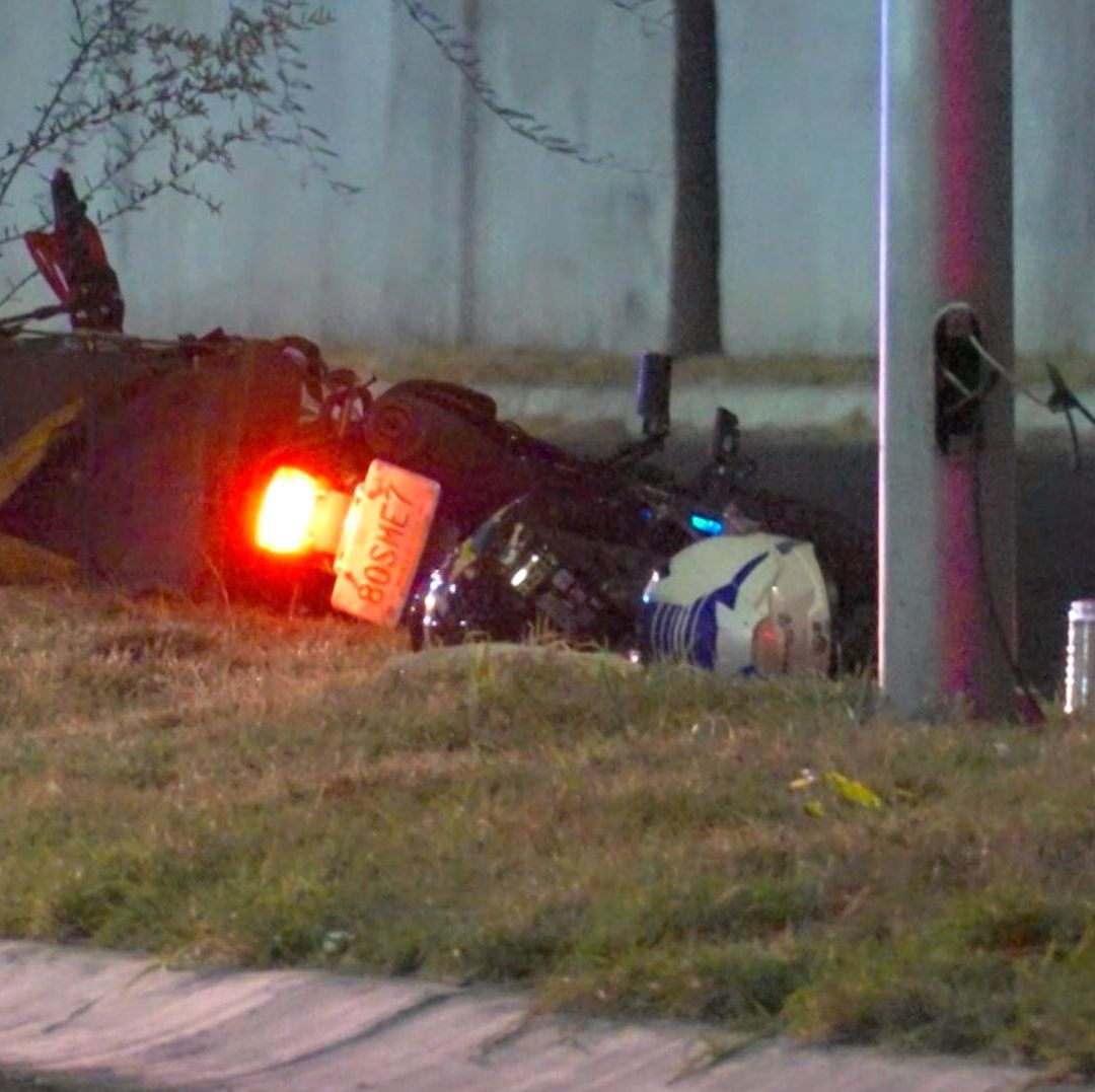 Motocicleta de conductor que perdió la vida en Apodaca