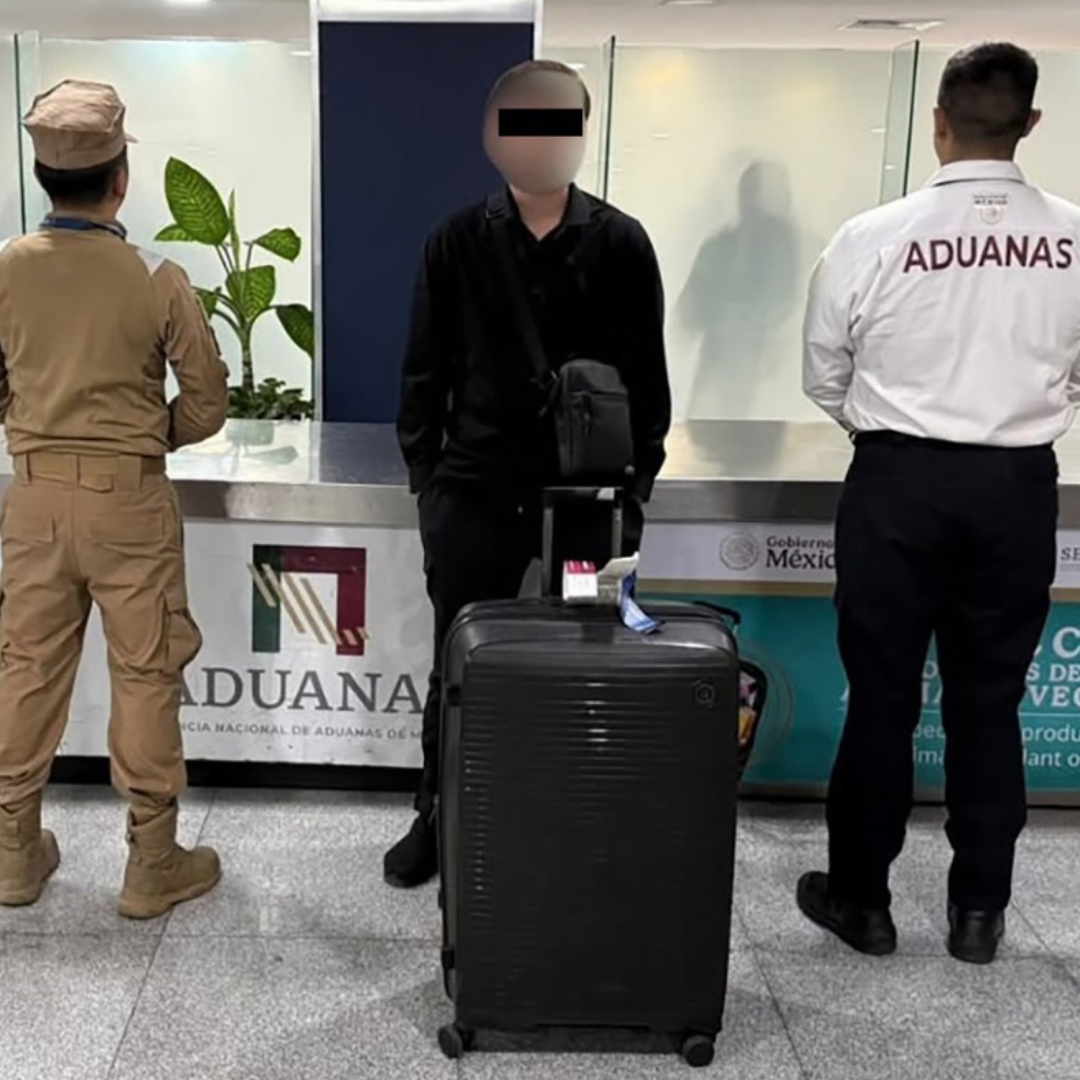 Cocaína localizada en el equipaje documentado