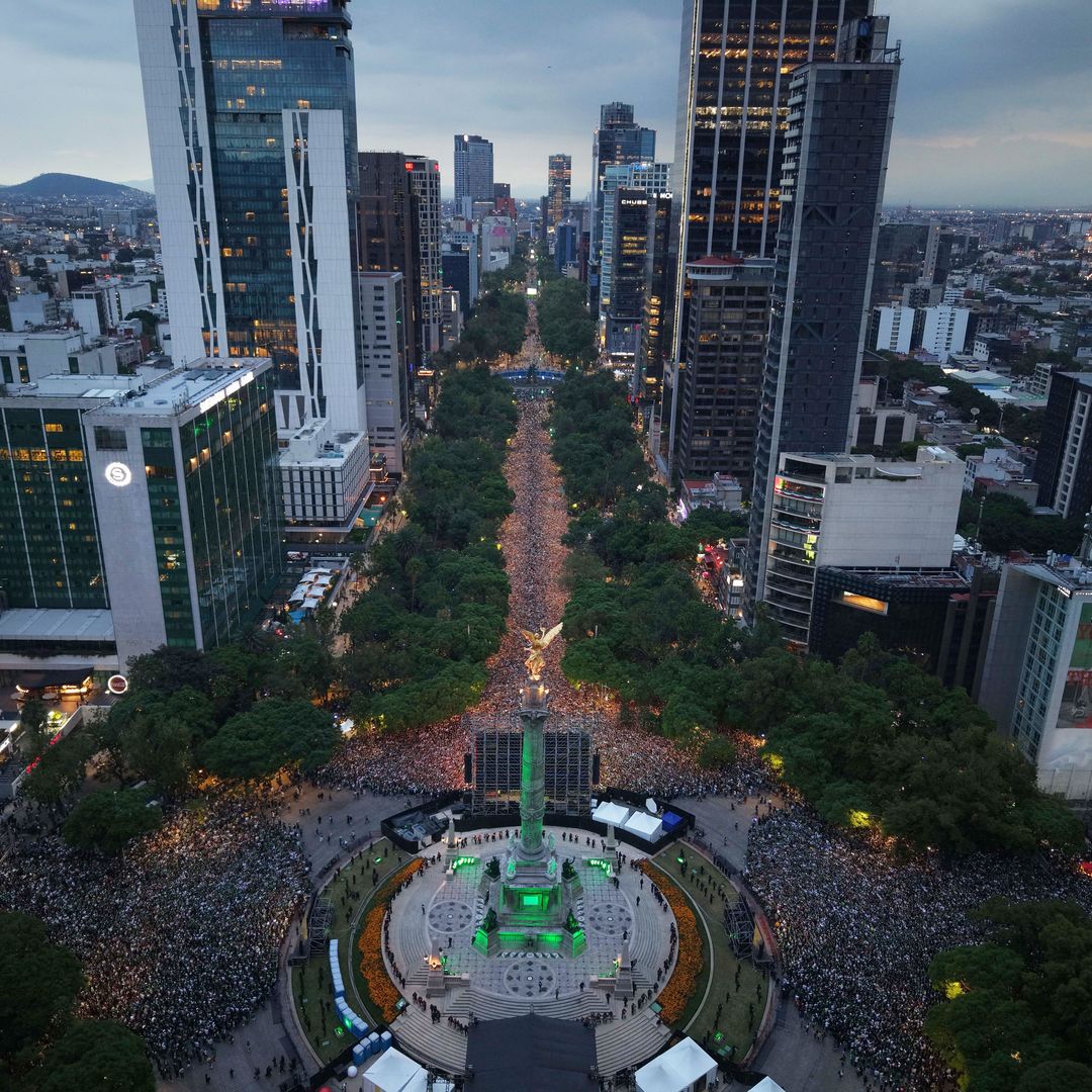 Festejos por el Mundial 2026 en el Ángel de la Independencia