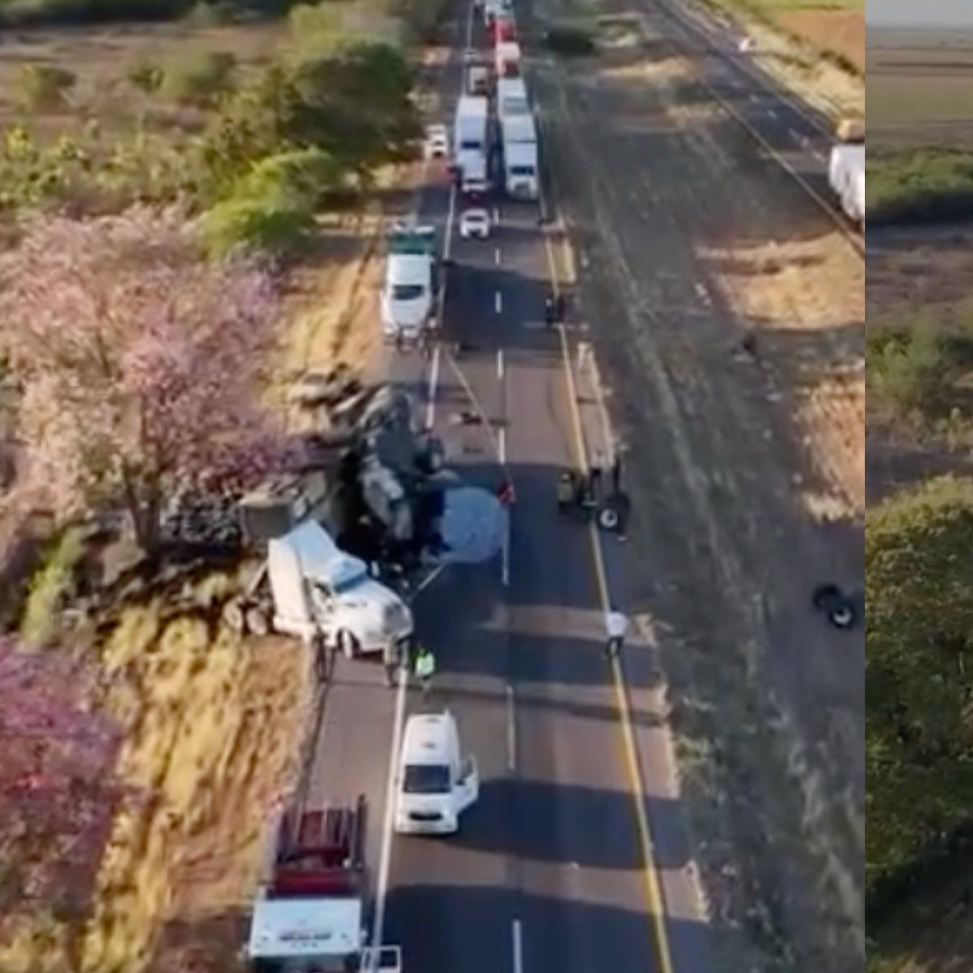 accidente causa cierre total de autopista en Sinaloa