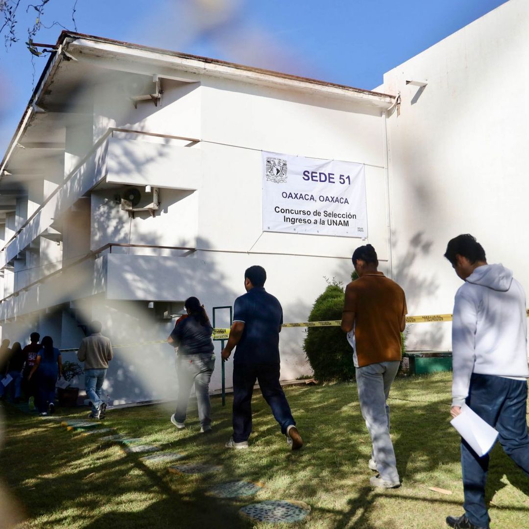 Aplicación del examen de control de la UNAM en Oaxaca.
