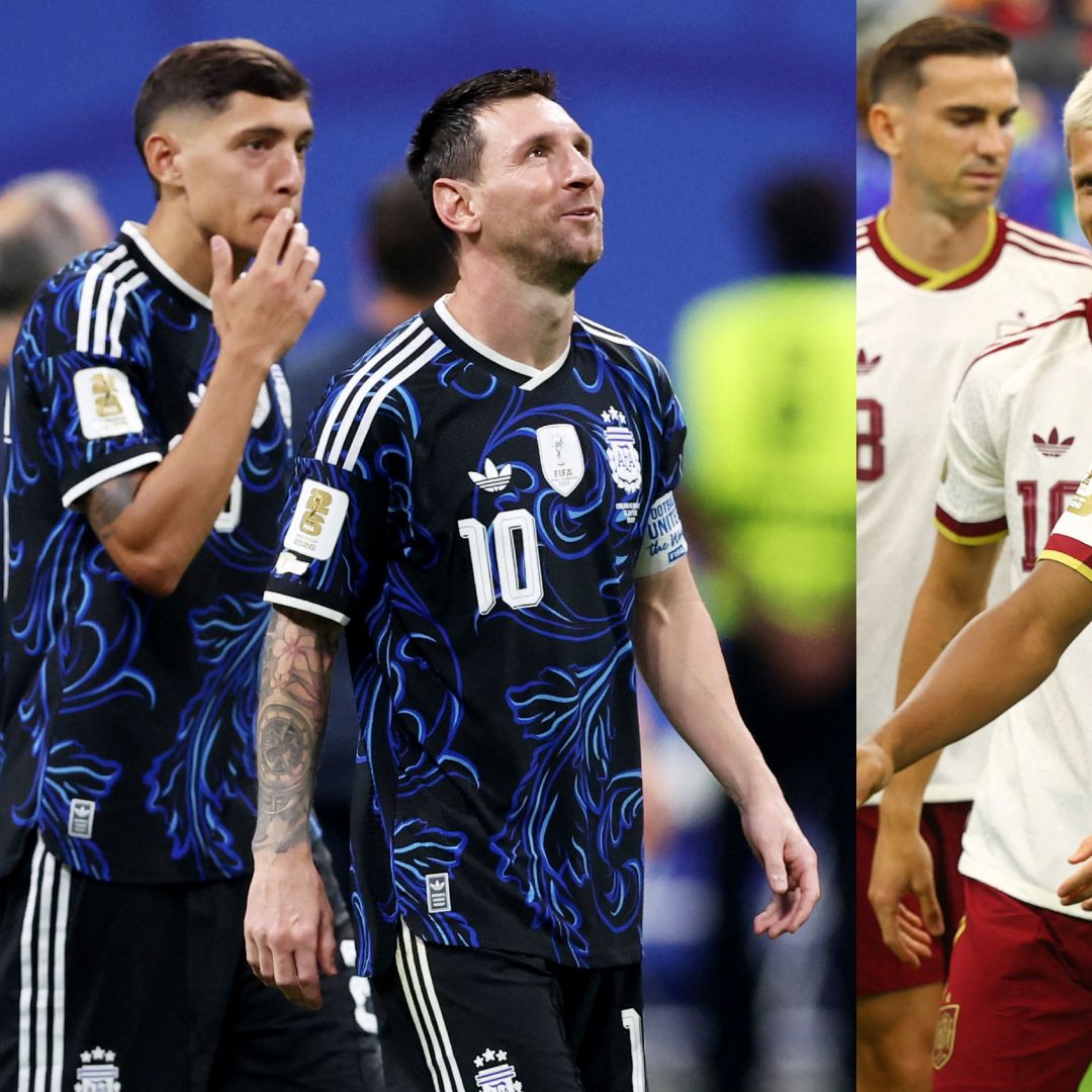 Jugadores de Argentina y España.