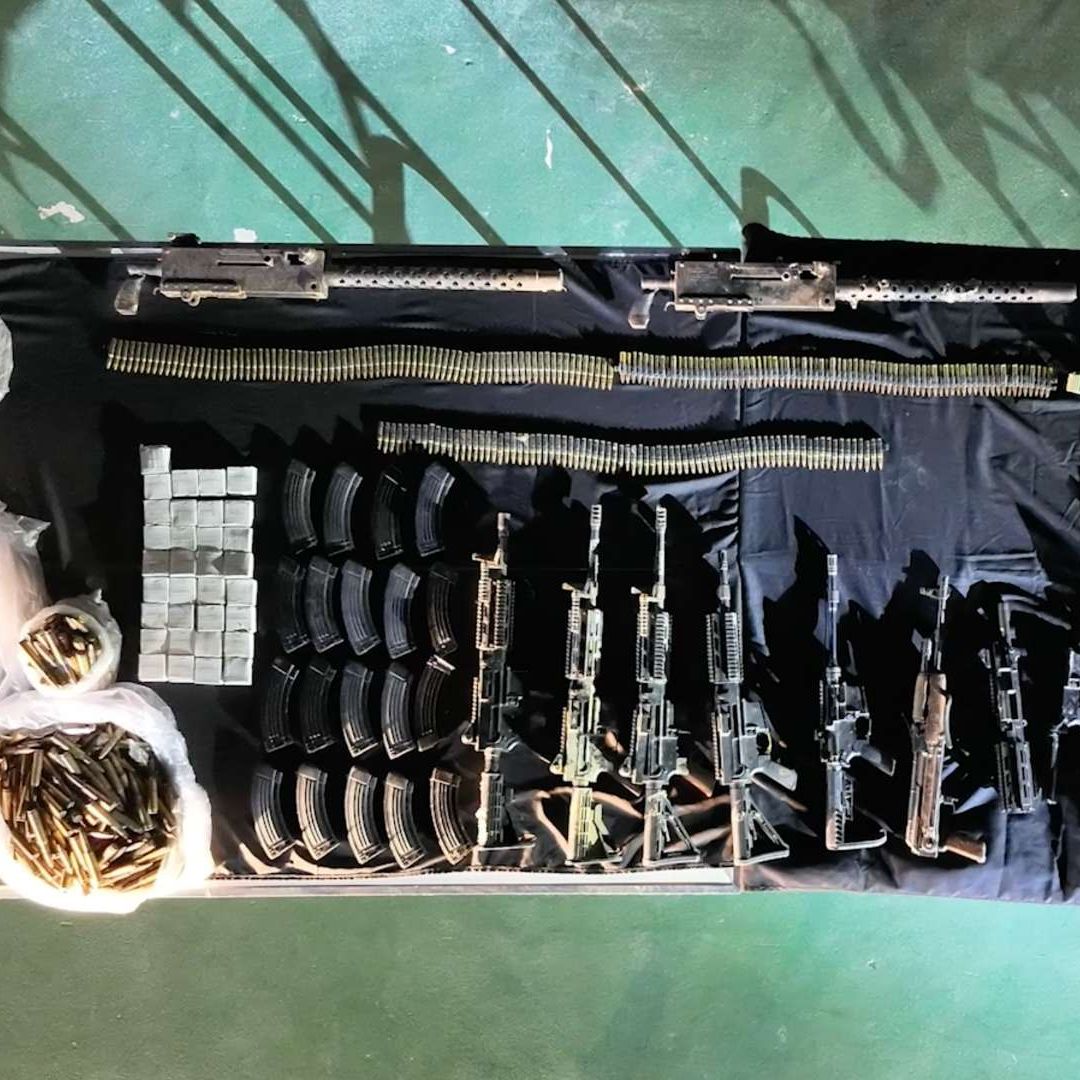 Arsenal asegurado en Melchor Ocampo, Nuevo León