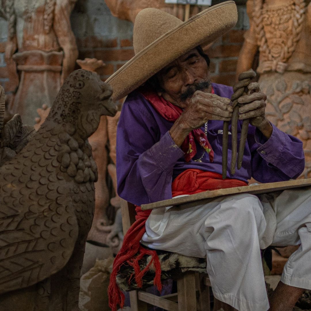 Jorge García, artesano de Oaxaca, y Teresita, su esposa