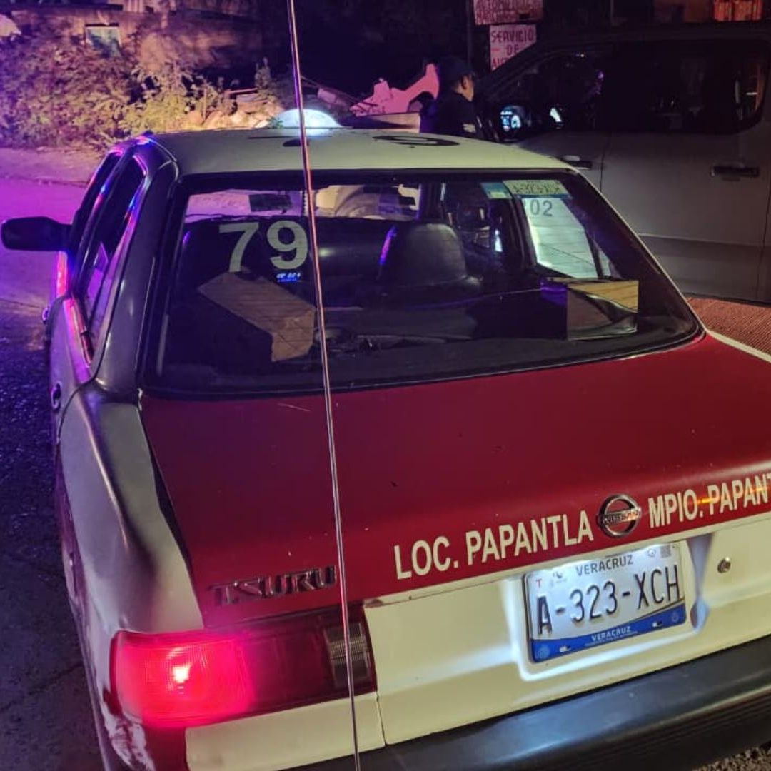 Un taxista fue gravemente herido en Papantla, Veracruz, tras ser baleado cerca de las instalaciones de la Fiscalía