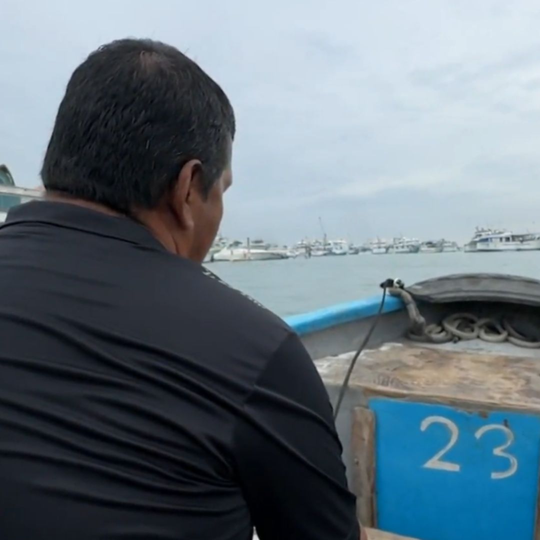 Tripulante de embarcación ecuatoriana atacada.