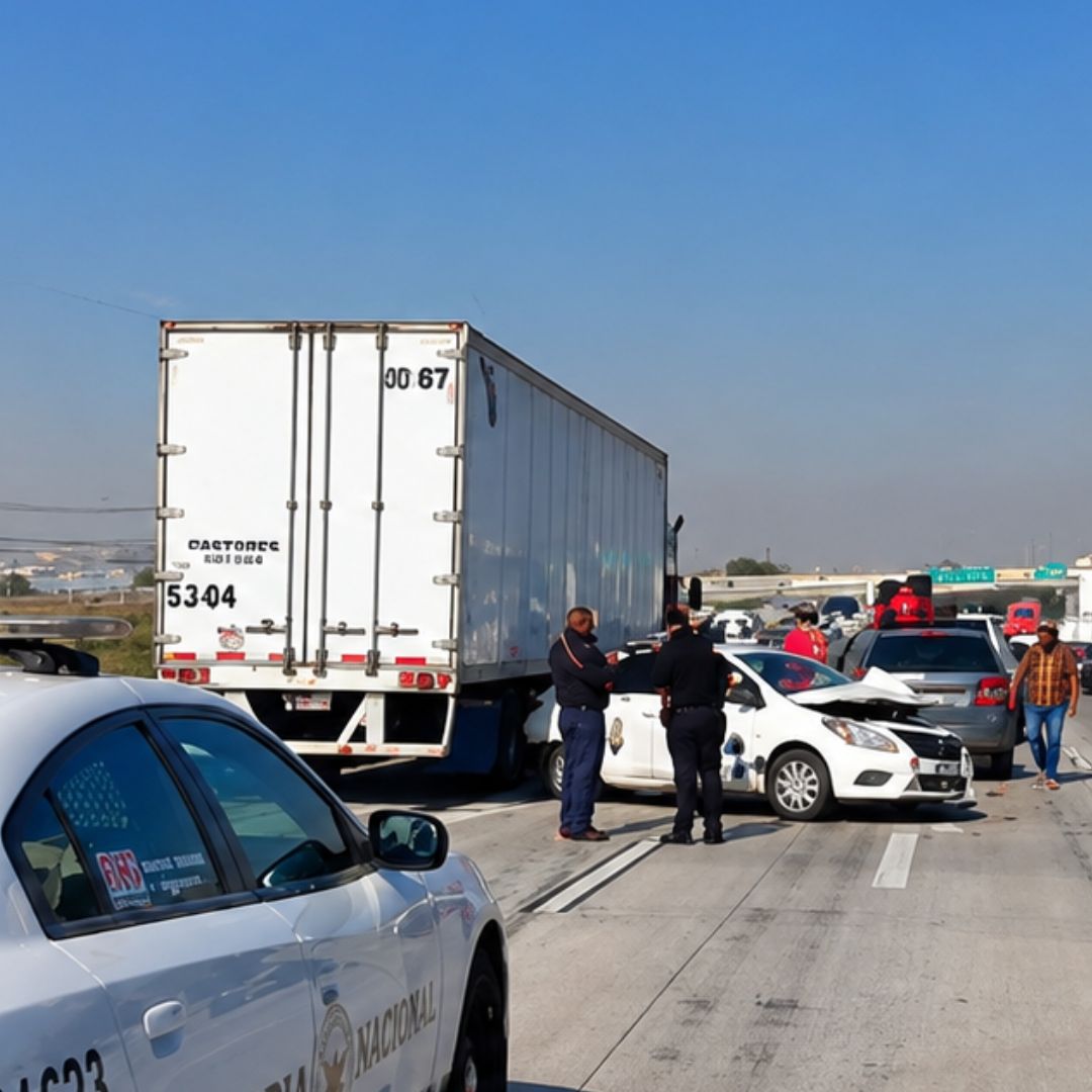 Un accidente en el km 191 de la México-Querétaro, con dirección a esta última entidad