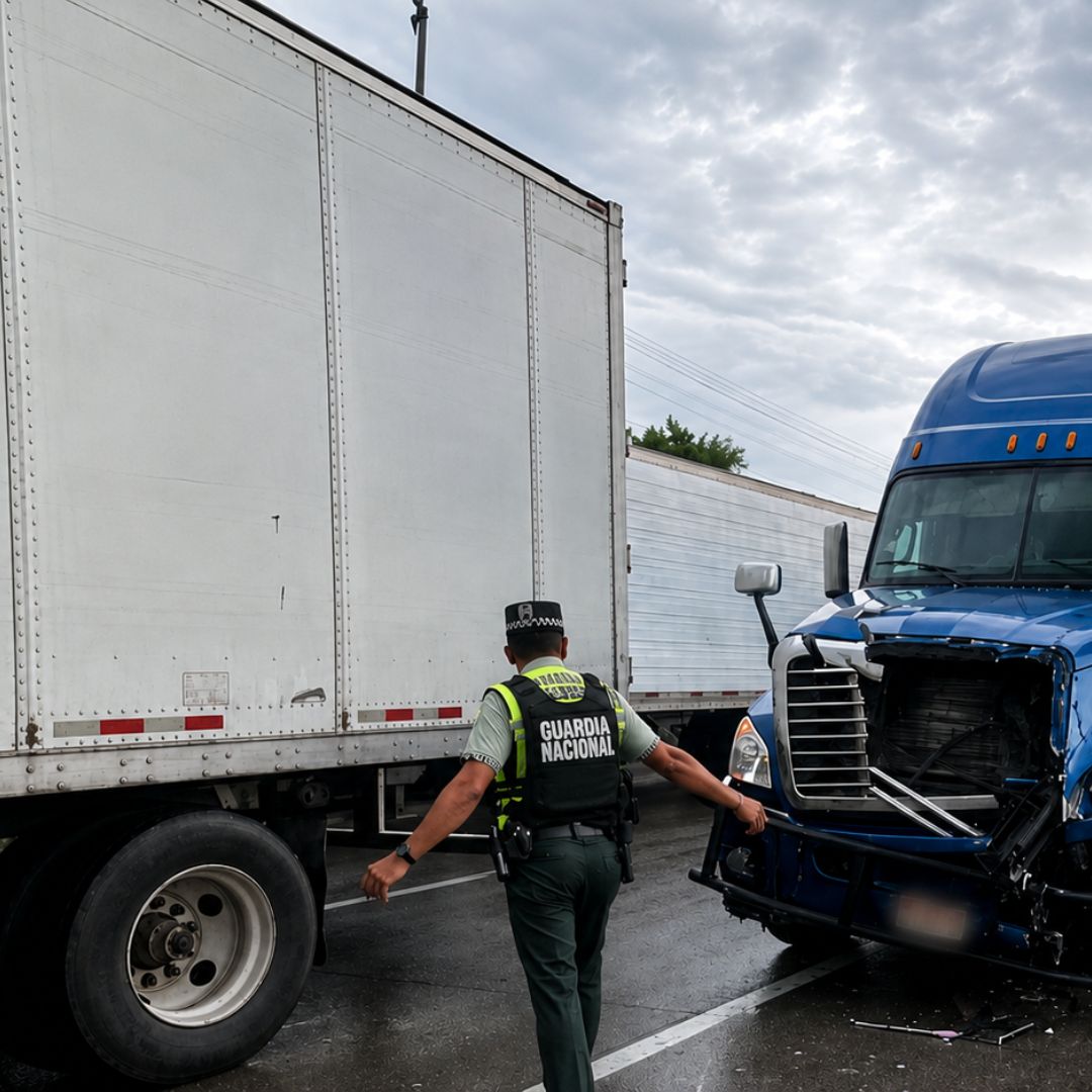Accidente vial en la autopista México-Querétaro