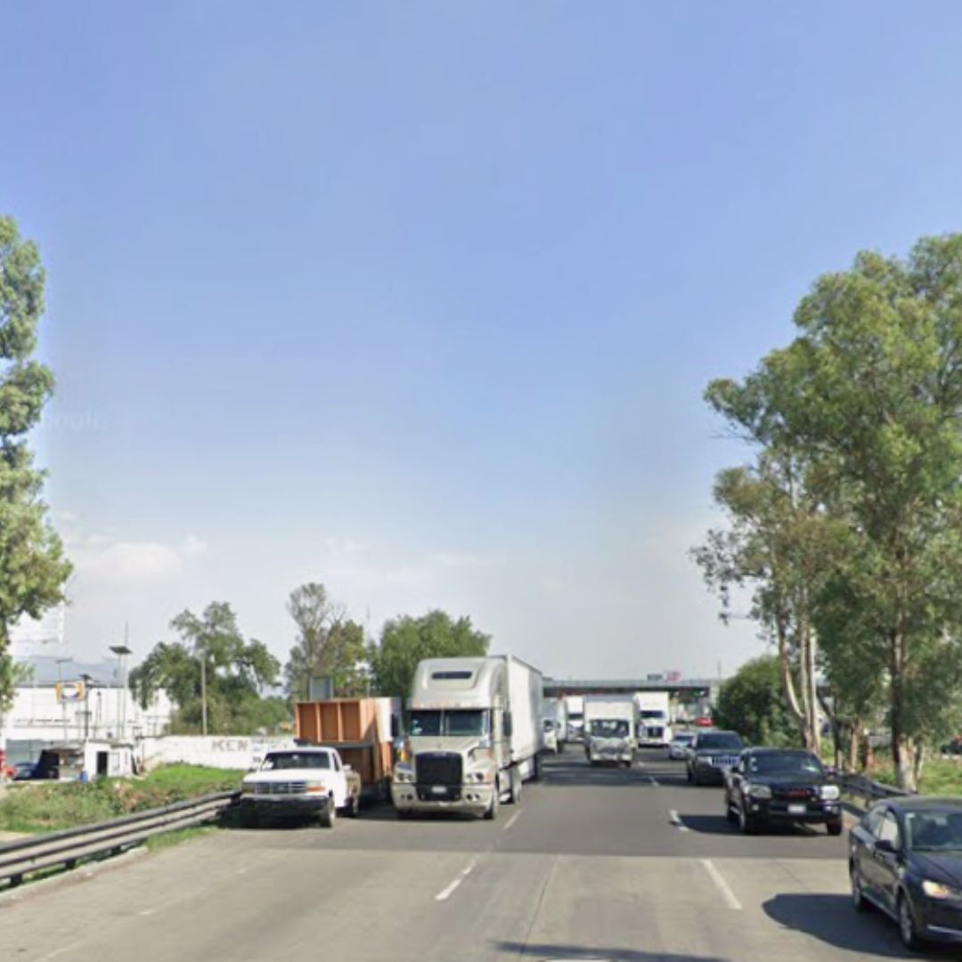 Vista general de la autopista México-Querétaro, a la altura de la caseta de cobro de Tepotzotlán