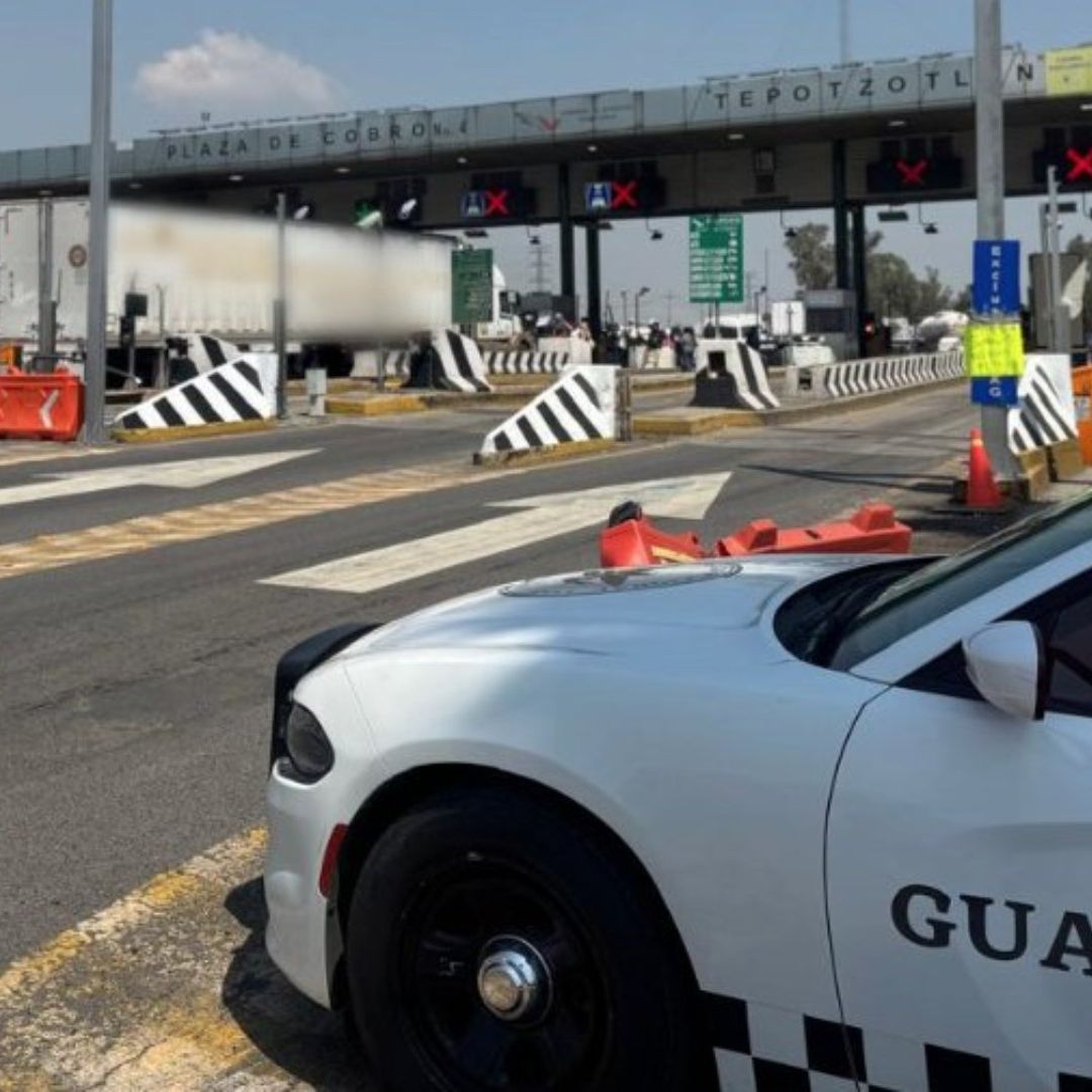 Una patrulla de la Guardia Nacional en primer plano