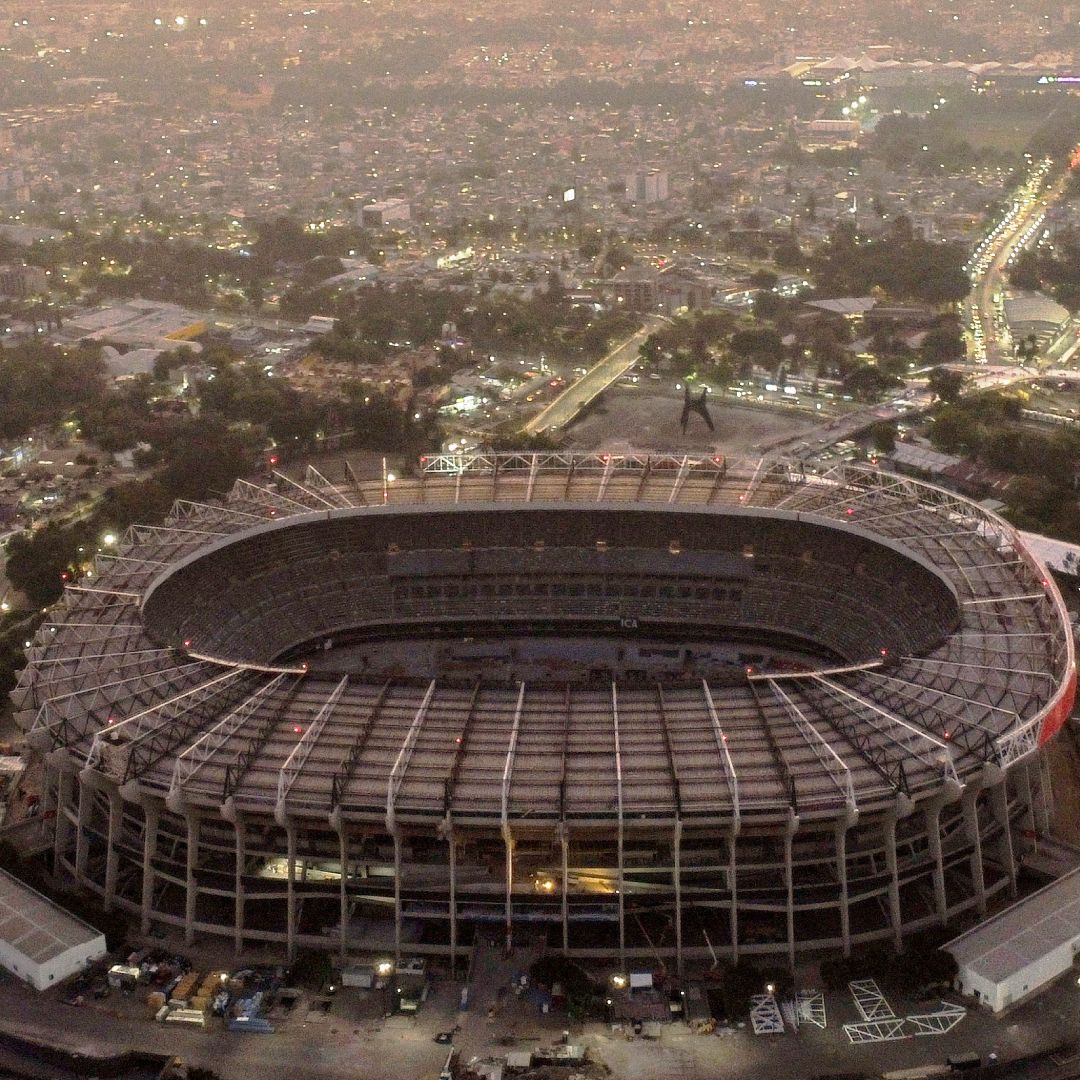 Vista aérea del Estadio Azteca
