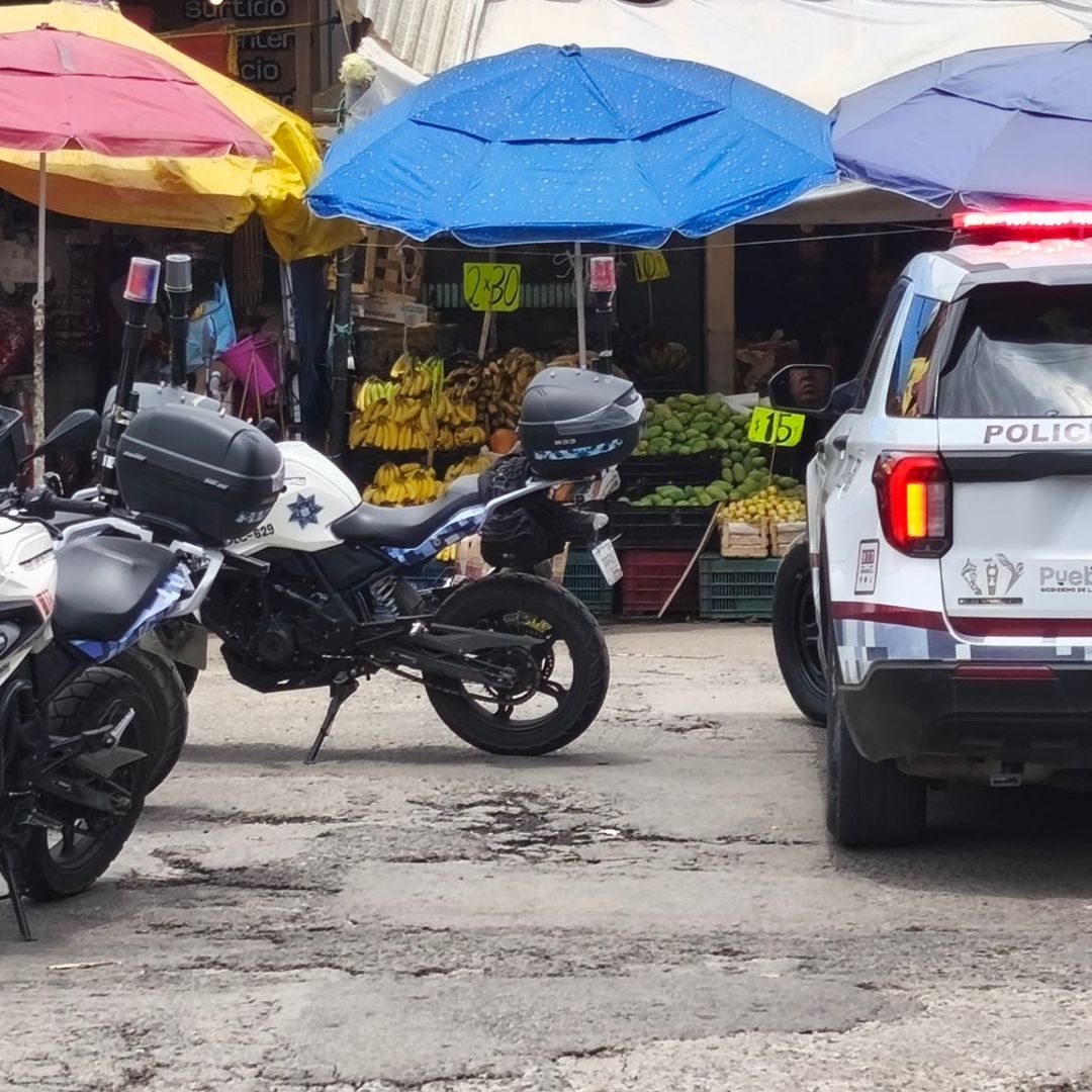 Mercado Morelos disparos hoy en Puebla.