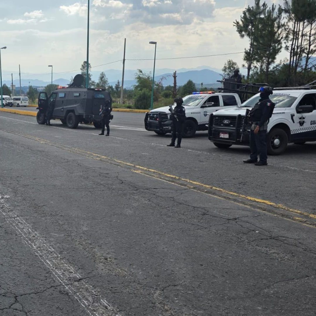 Operativo de seguridad en Michacán.