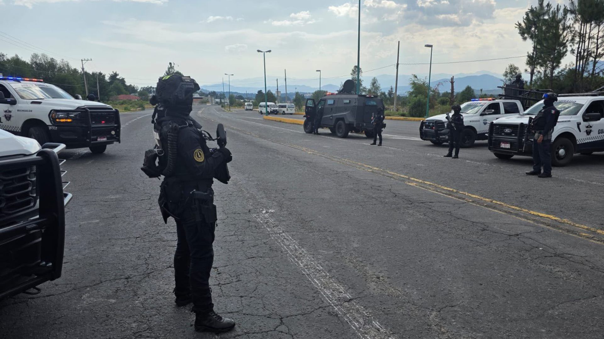 Operativo de seguridad en Michacán.