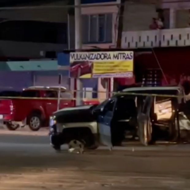 Recuperan camioneta robada tras persecución y balacera en Monterrey