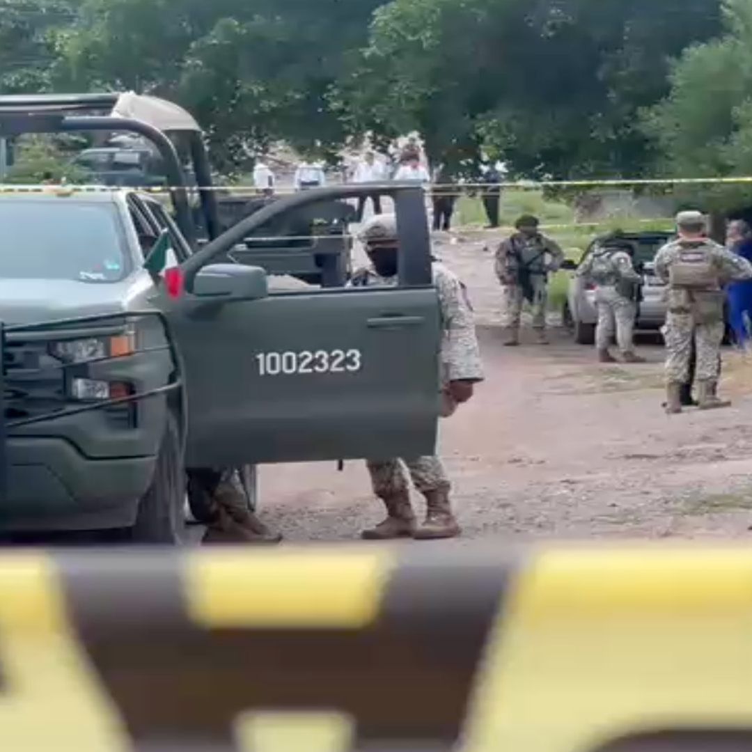 La zona fue resguarda por elementos de Seguridad.