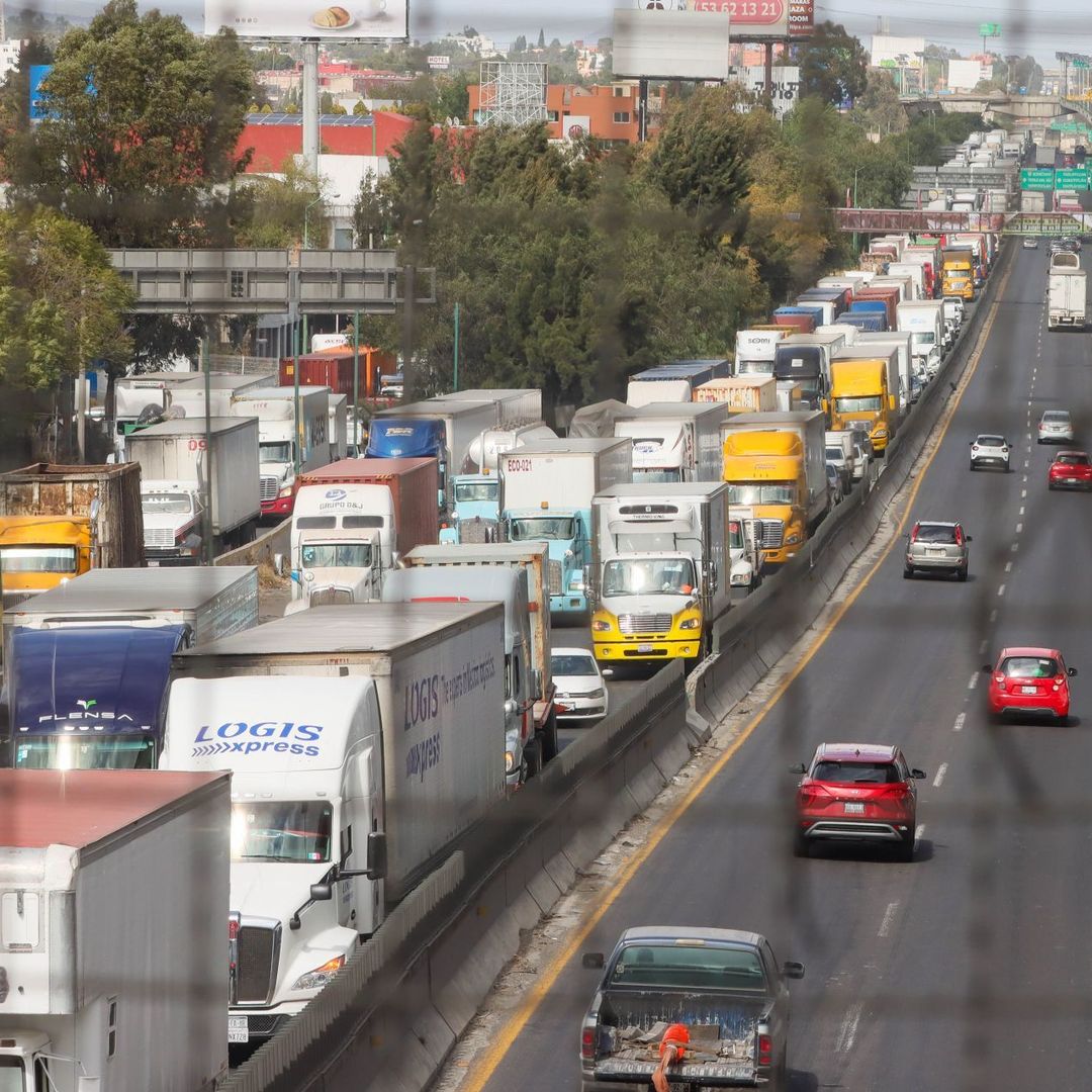 Bloqueo en la autopista México-Querétaro.