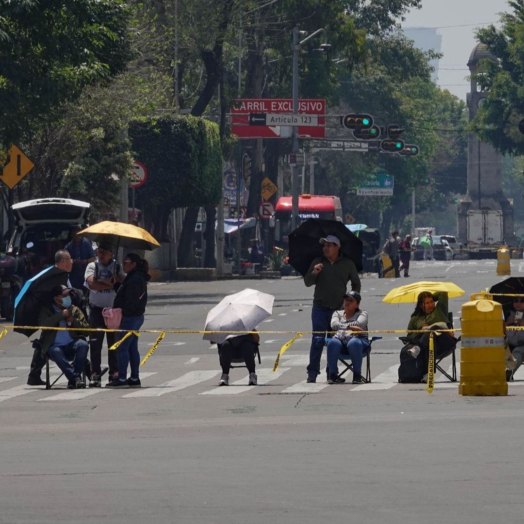 Bloqueo en calles de la CDMX.