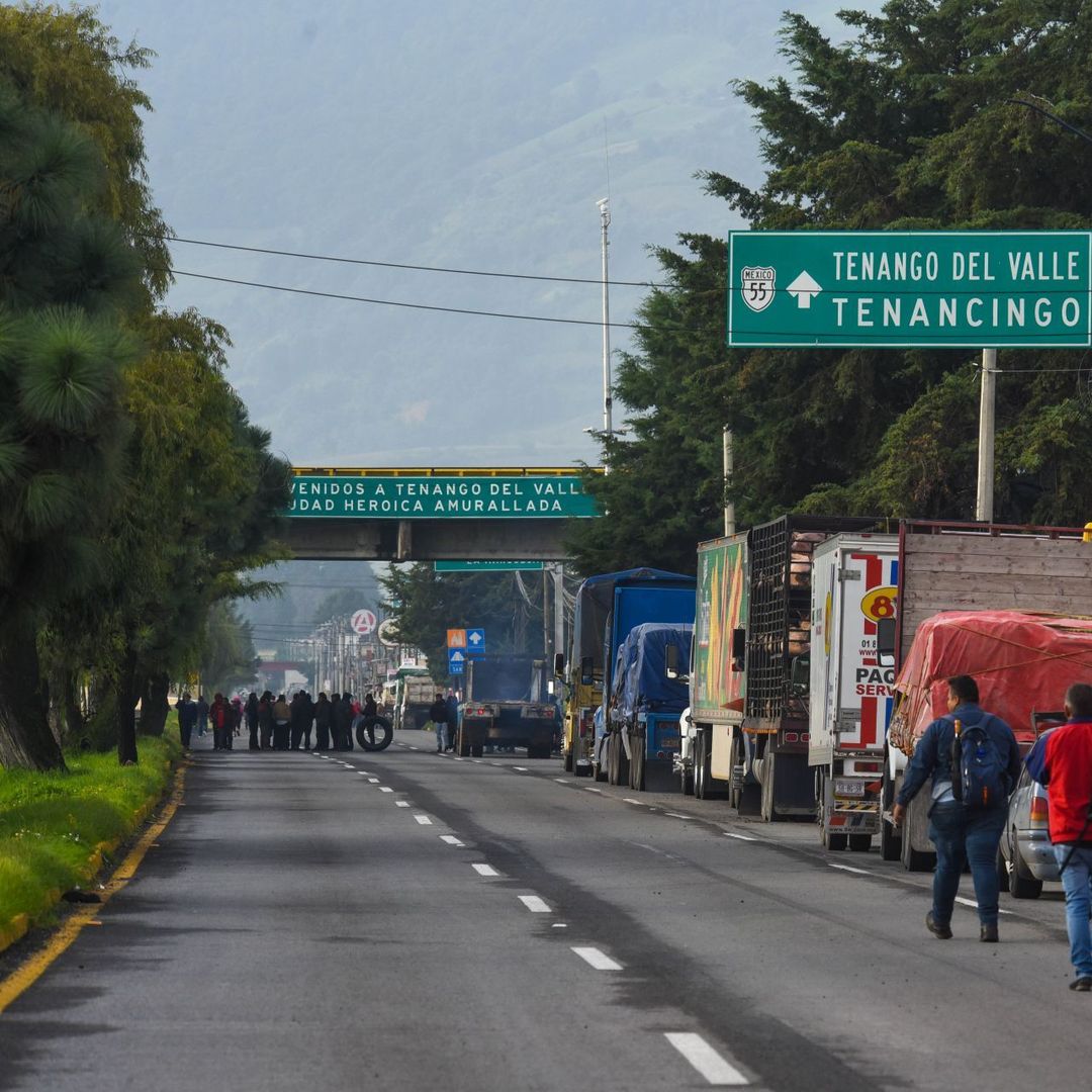 Bloqueo en carretera de Tenango del Valle, Estado de México