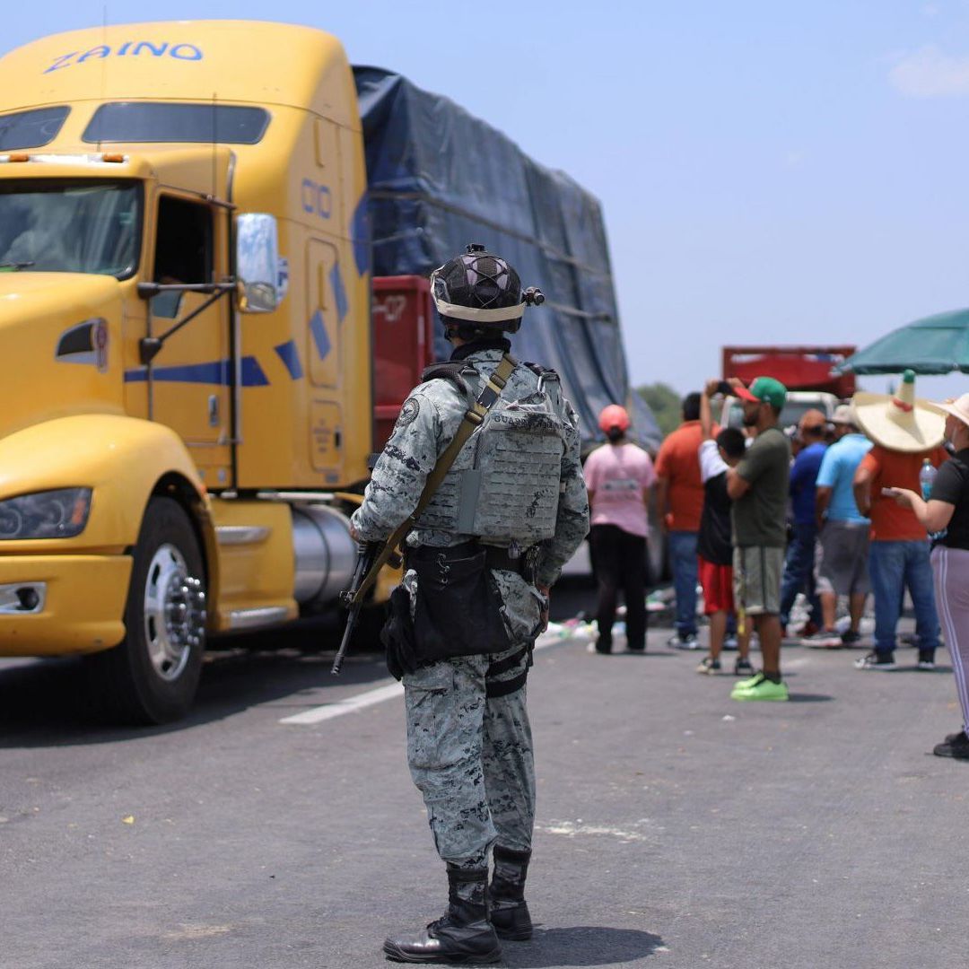 Bloqueo en la carretera federal 57, en Querétaro