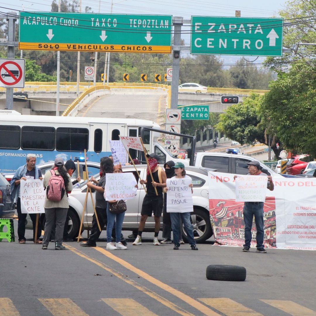 Bloqueo en carretera federal México-Cuernavaca el 11 de junio 2026