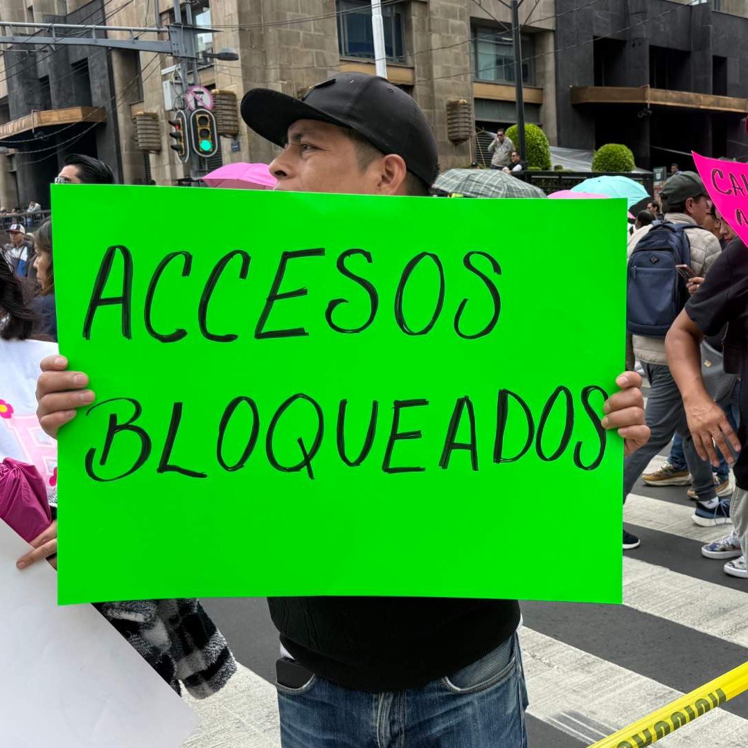 Bloqueo de comerciantes del Centro Histórico de CDMX