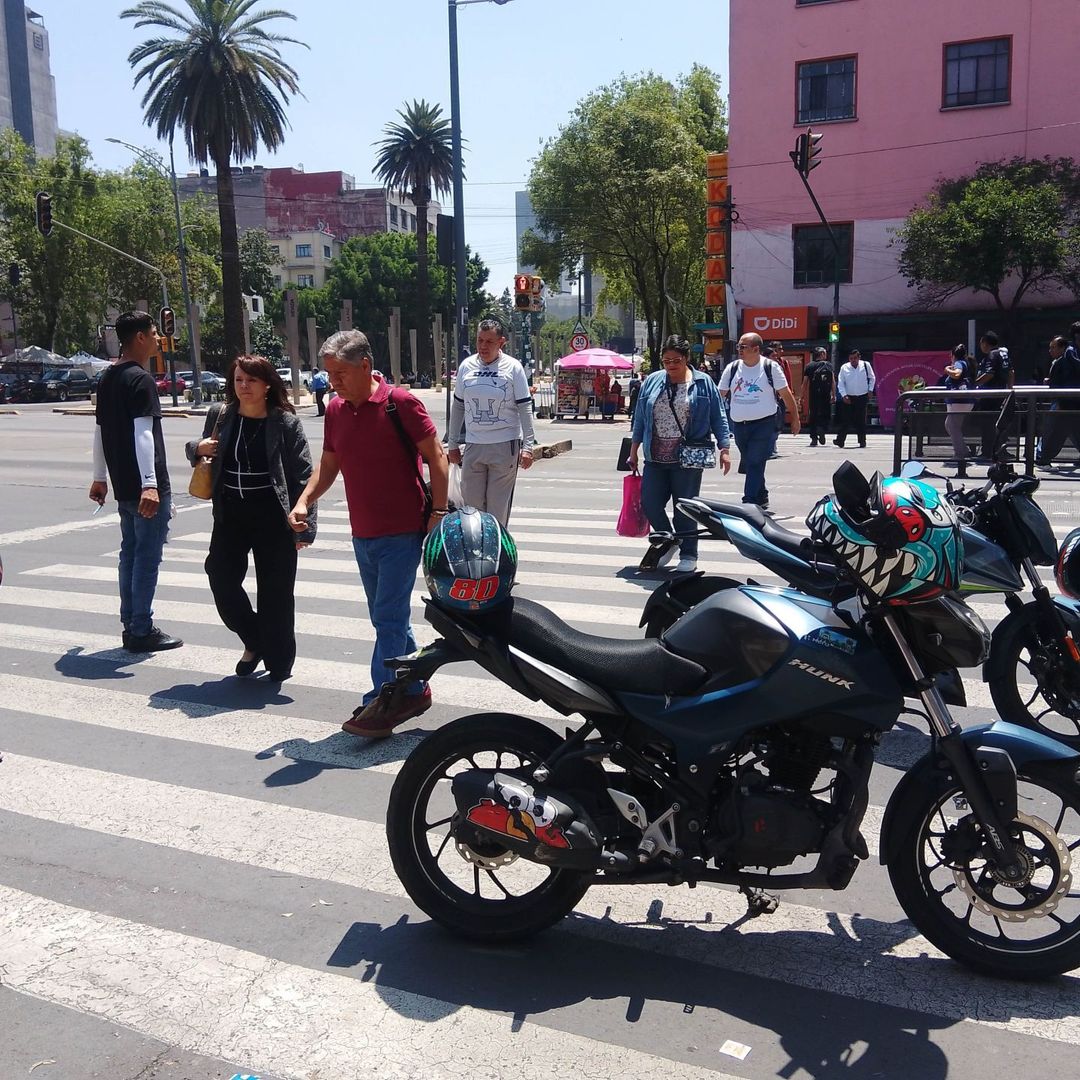 Bloqueo de motociclistas en Reforma