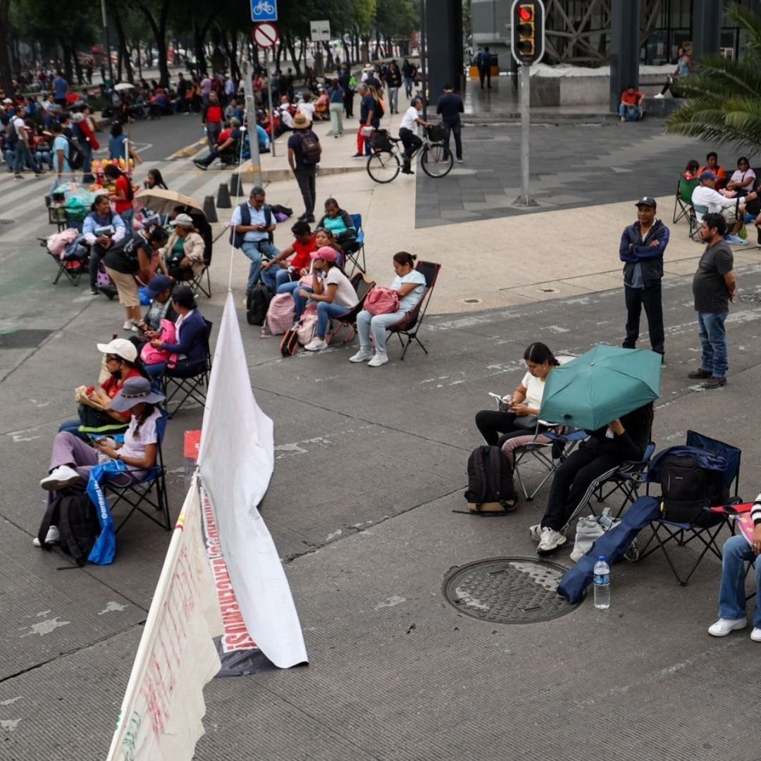 Bloqueo en Reforma en la Ciudad de México.