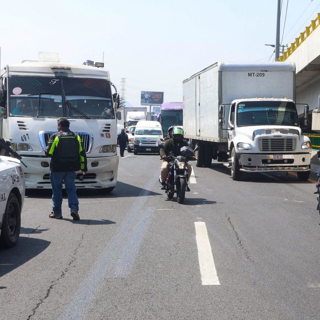Bloqueo en la México-Puebla