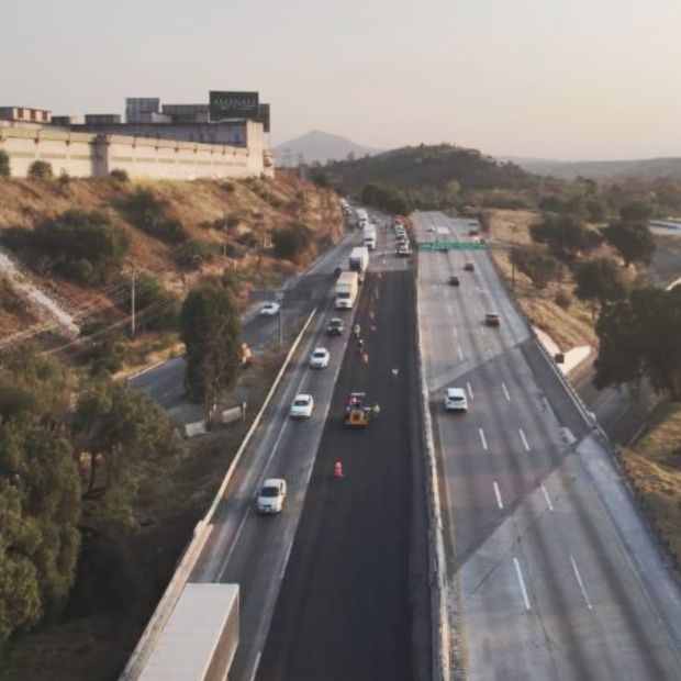 Reducción de carril en la autopista México-Querétaro, diciembre de 2024