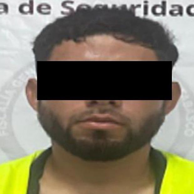 Óscar Ariel ‘N’, alias El Cabra, detenido en Villahermosa. Foto: @OHarfuch