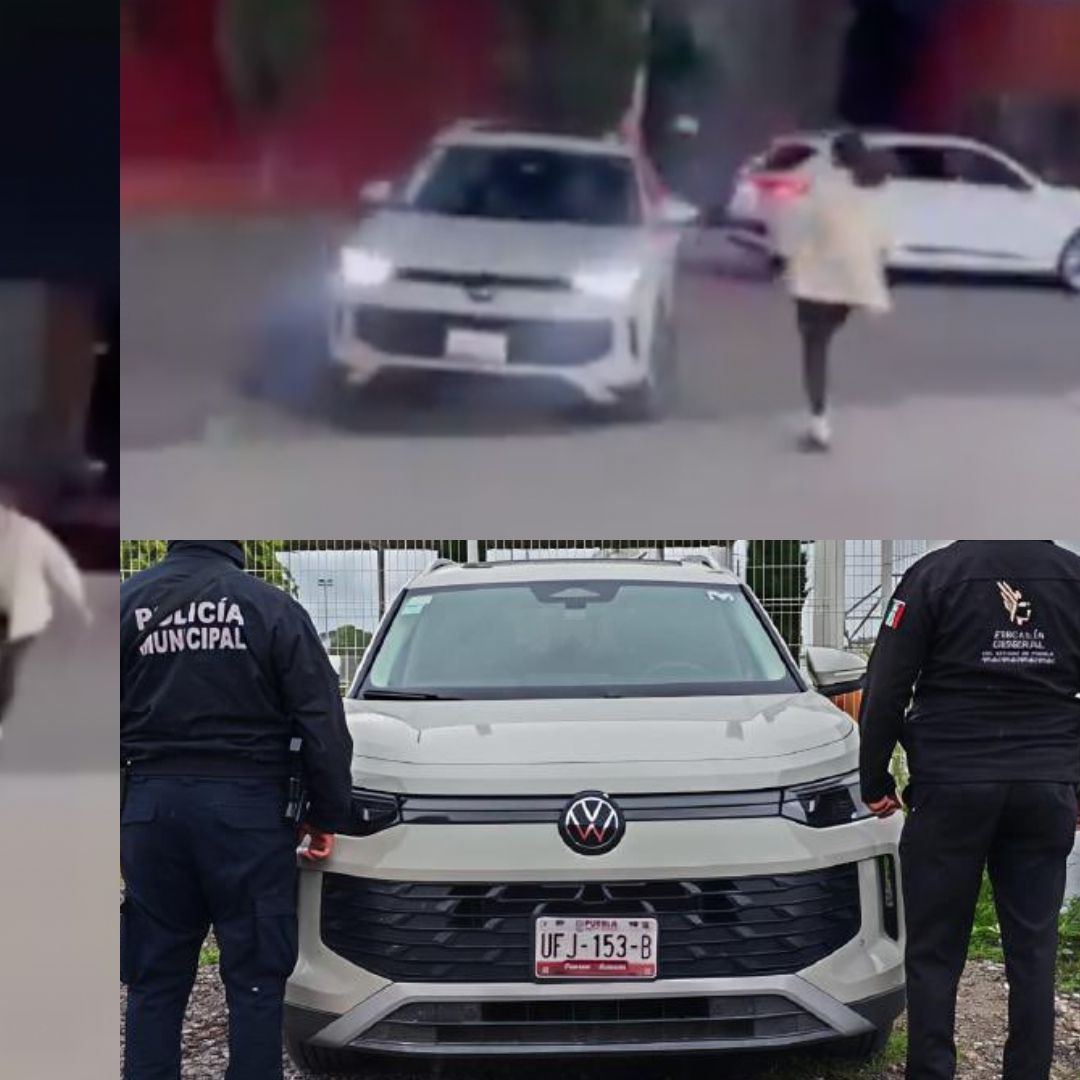 Camioneta recuperada tras asalto en Puebla.