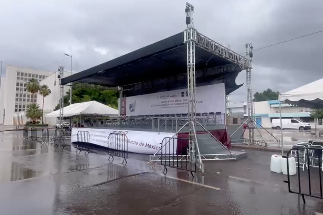 Las lluvias registradas en Sonora provocaron la cancelación de los desfiles del 16 de septiembre en Hermosillo, Guaymas, Empalme y Cajeme.