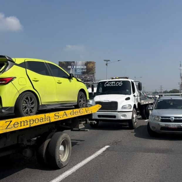 Choque múltiple en la autopista México-Pachuca