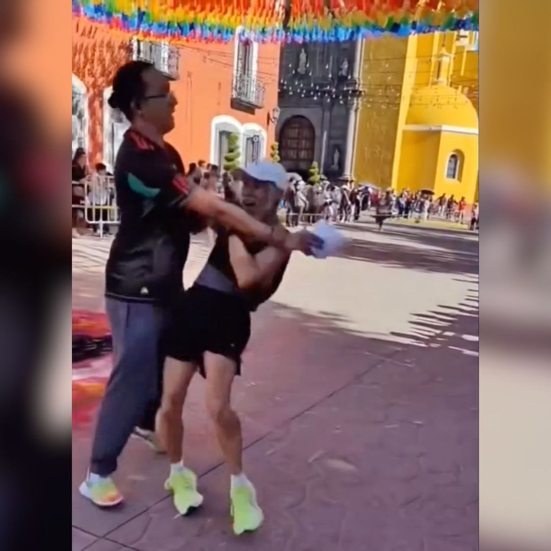Organizador embiste a adulto mayor en Carrera de Colores Huamantla 2026