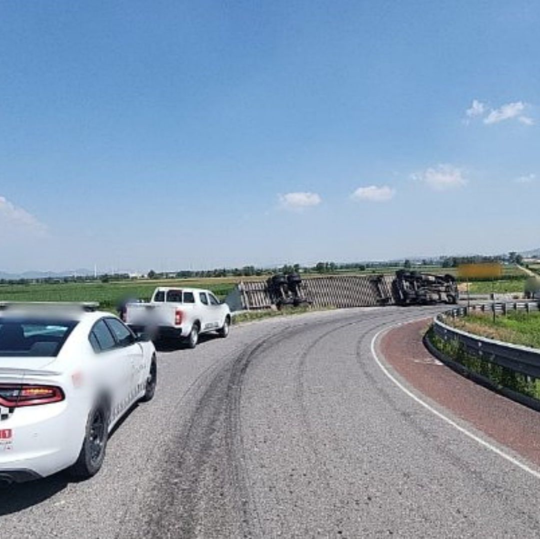 Accidente en el Libramiento Norte de la Ciudad de México el 14 de julio de 2026. Foto: X @GN_Carreteras