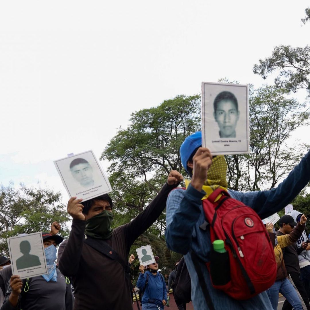 Protesta de normalistas por caso Ayotzinapa