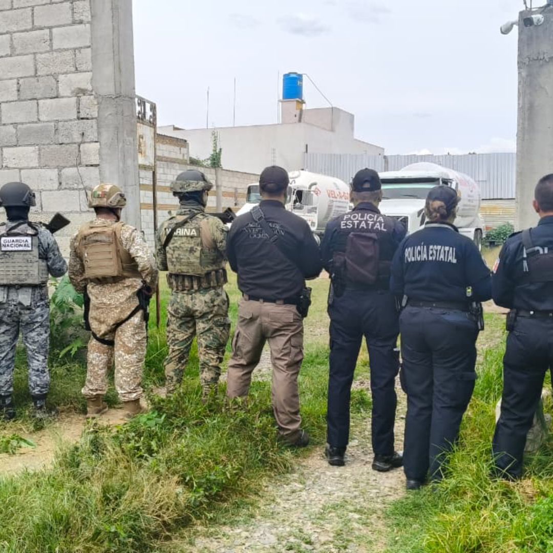 Dos Pipas Aseguradas Operativo Robo Hidrocarburo Santa María Cuaco San Andrés Cholula Puebla