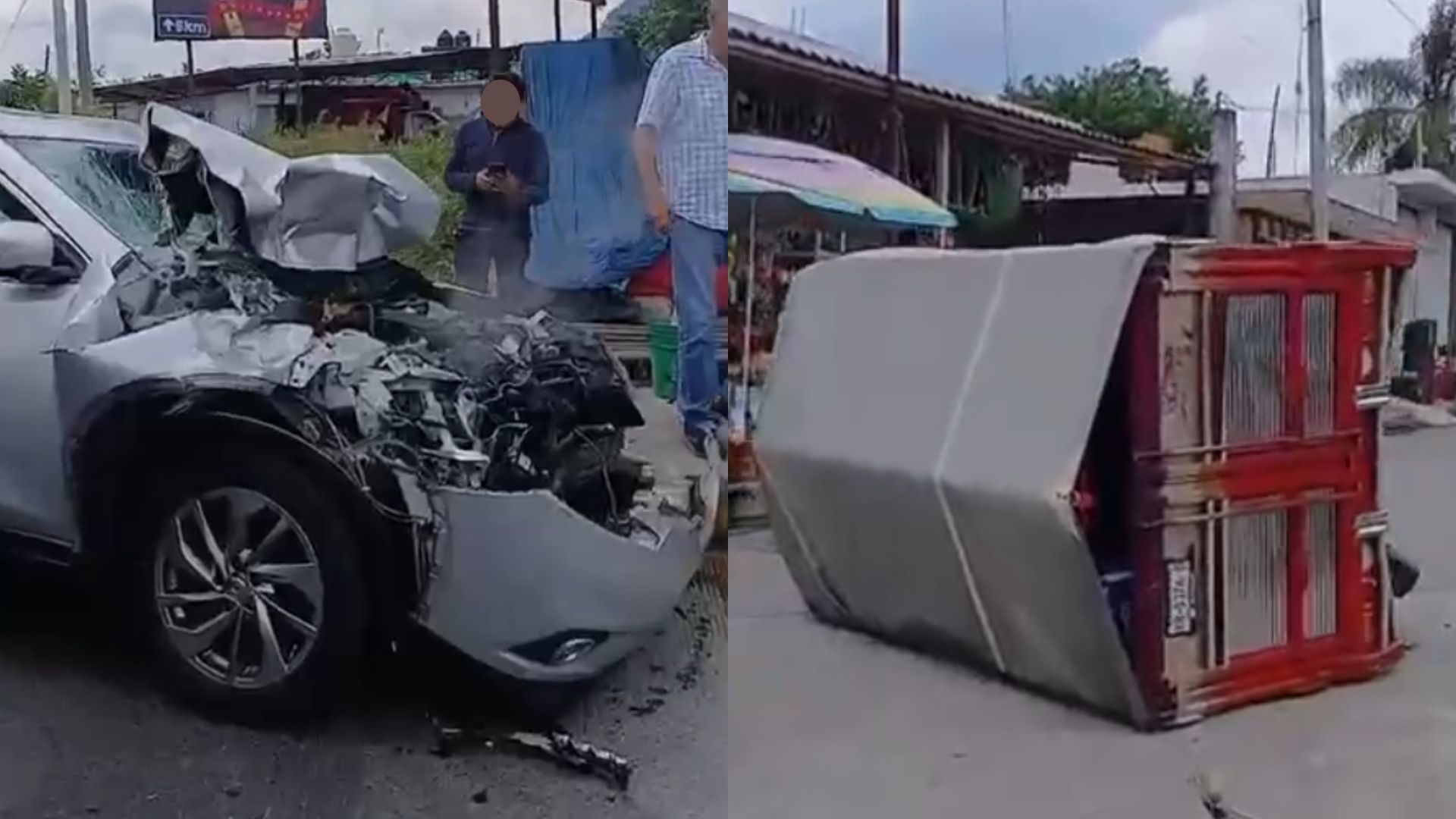 Choque Múltiple y Volcadura Sobre la Carretera Huatusco-Fortín Deja Dos Personas Hospitalizadas