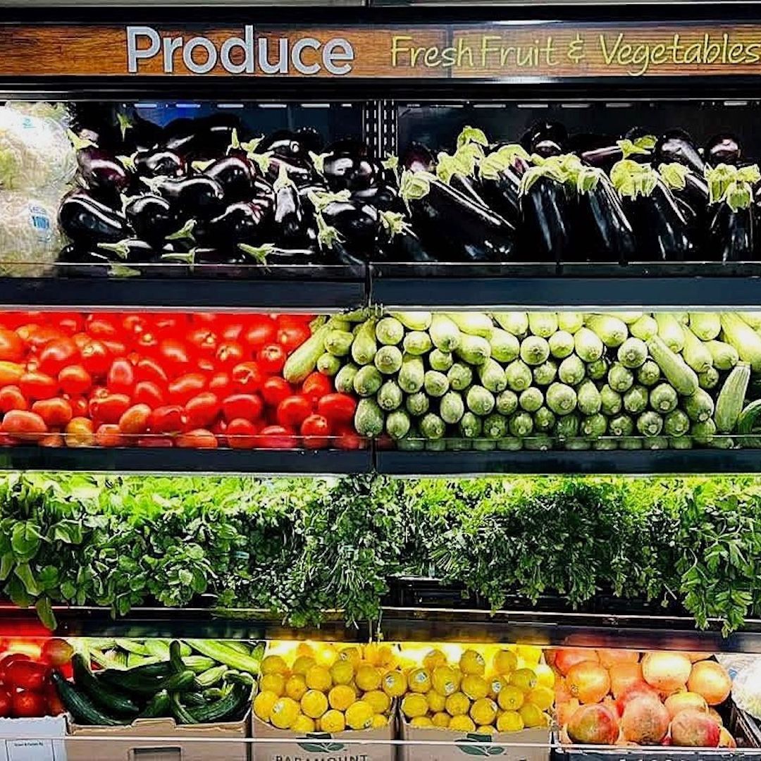 Verduras en supermercado