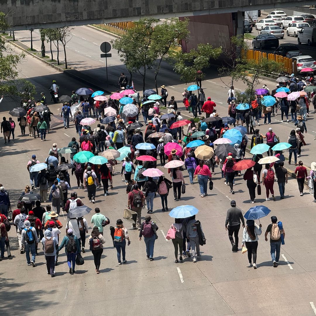Circuito Interior con afectaciones viales debido a las manifestaciones de la marcha de la CNTE.