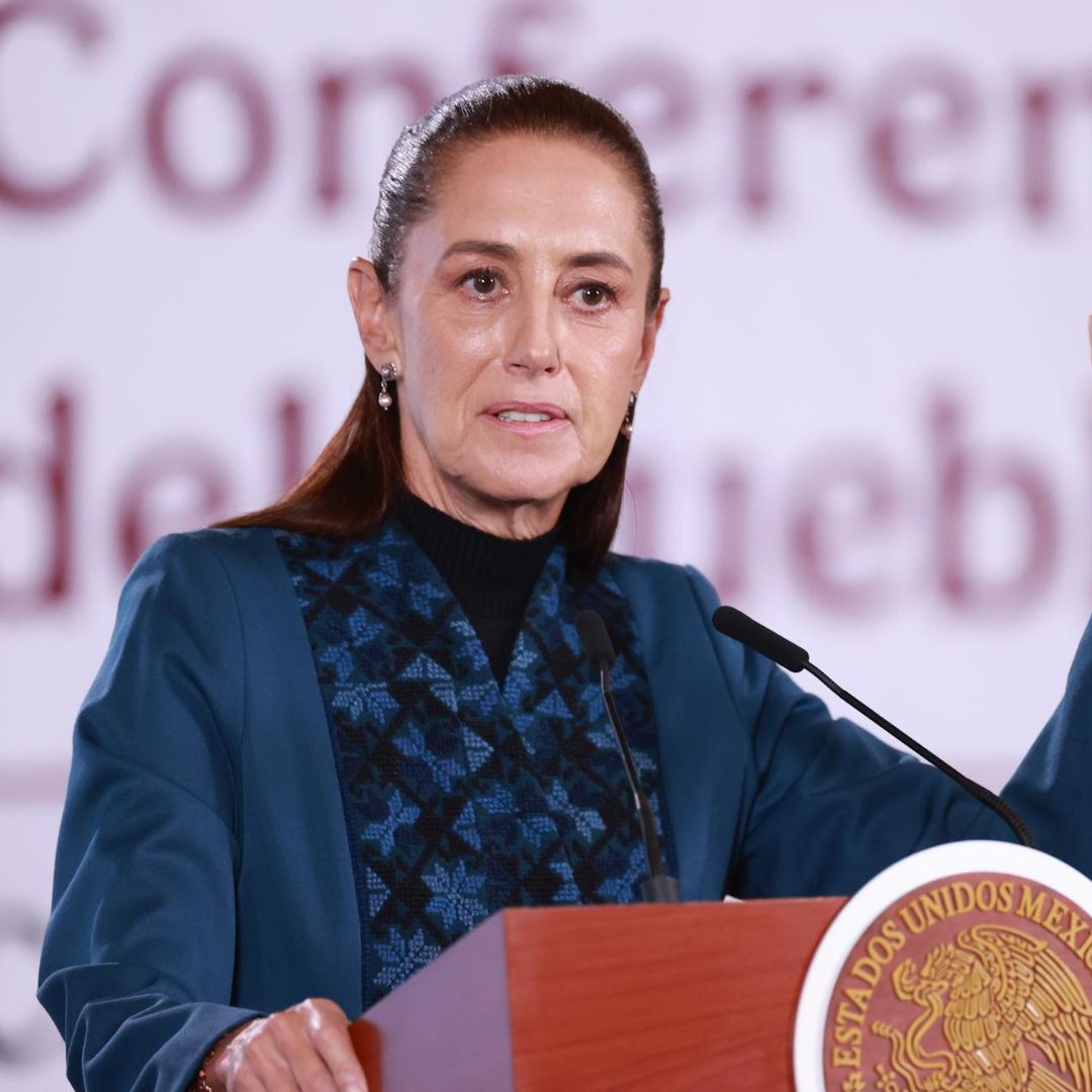 Claudia Sheinbaum, presidenta de México, en la conferencia mañanera del 10 de agosto 2026
