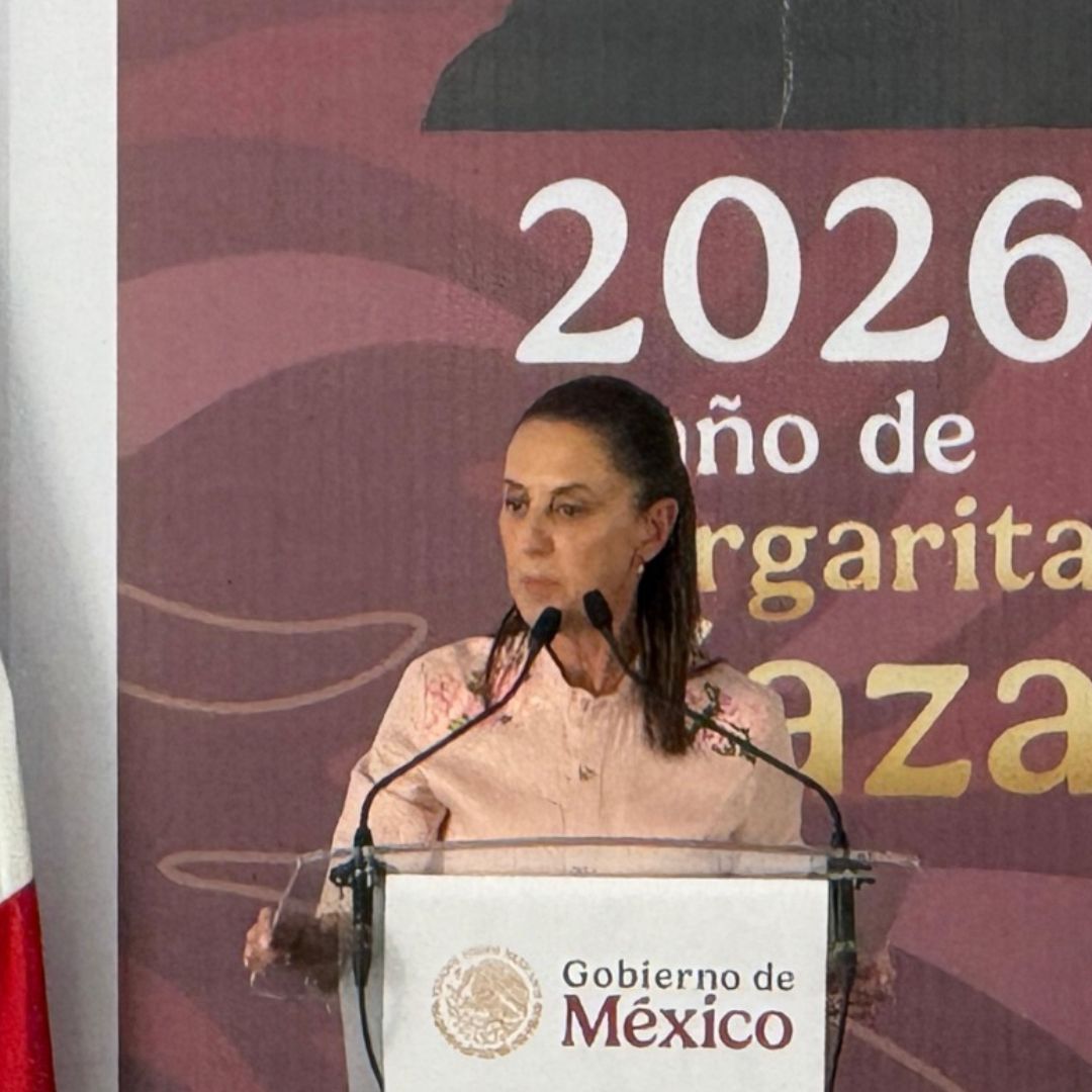 La presidenta Claudia Sheinbaum durante su gira de resultados en Morelos