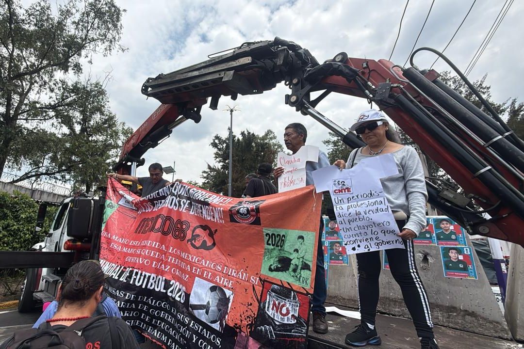 Protesta de la CNTE en estadio sede CDMX hoy 17 de junio 2026