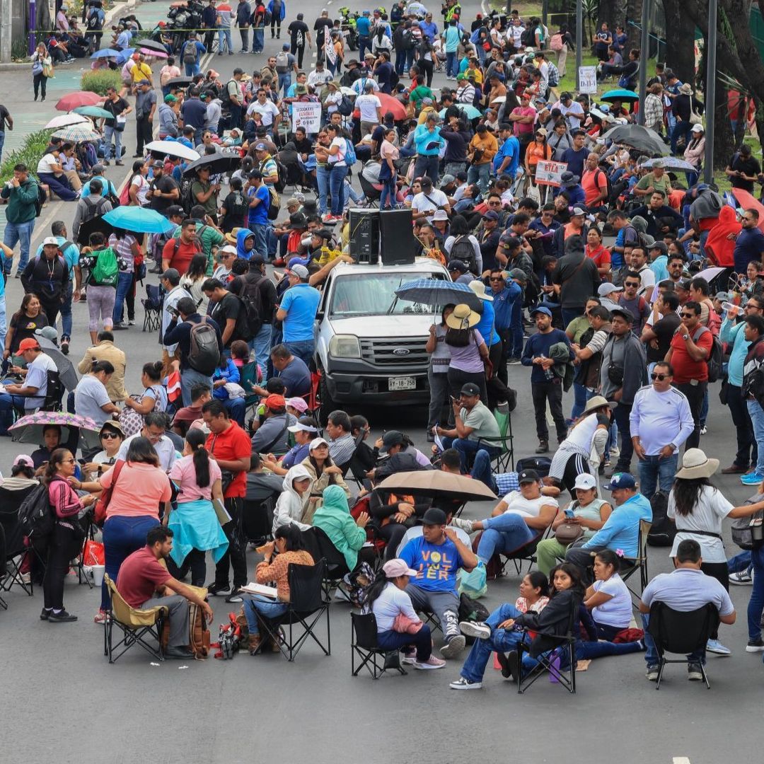 Marcha de la CNTE en la Ciudad de México