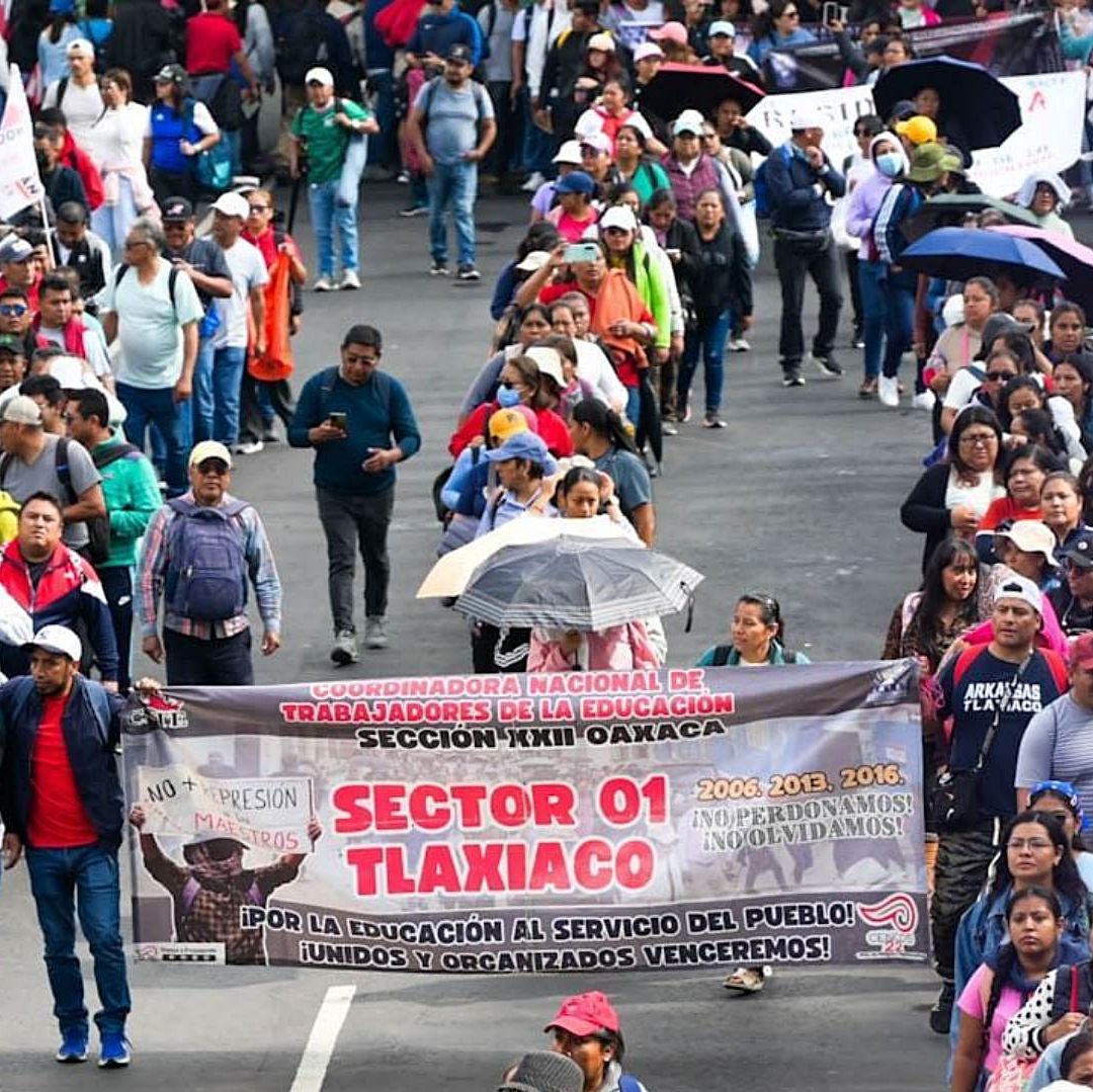Protesta de la CNTE en Calzada de Tlalpan el 11 de junio 2026. Foto: Cuartoscuro