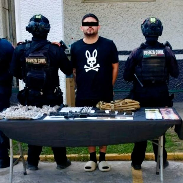 Hombre detenido a balazos en Guadalupe