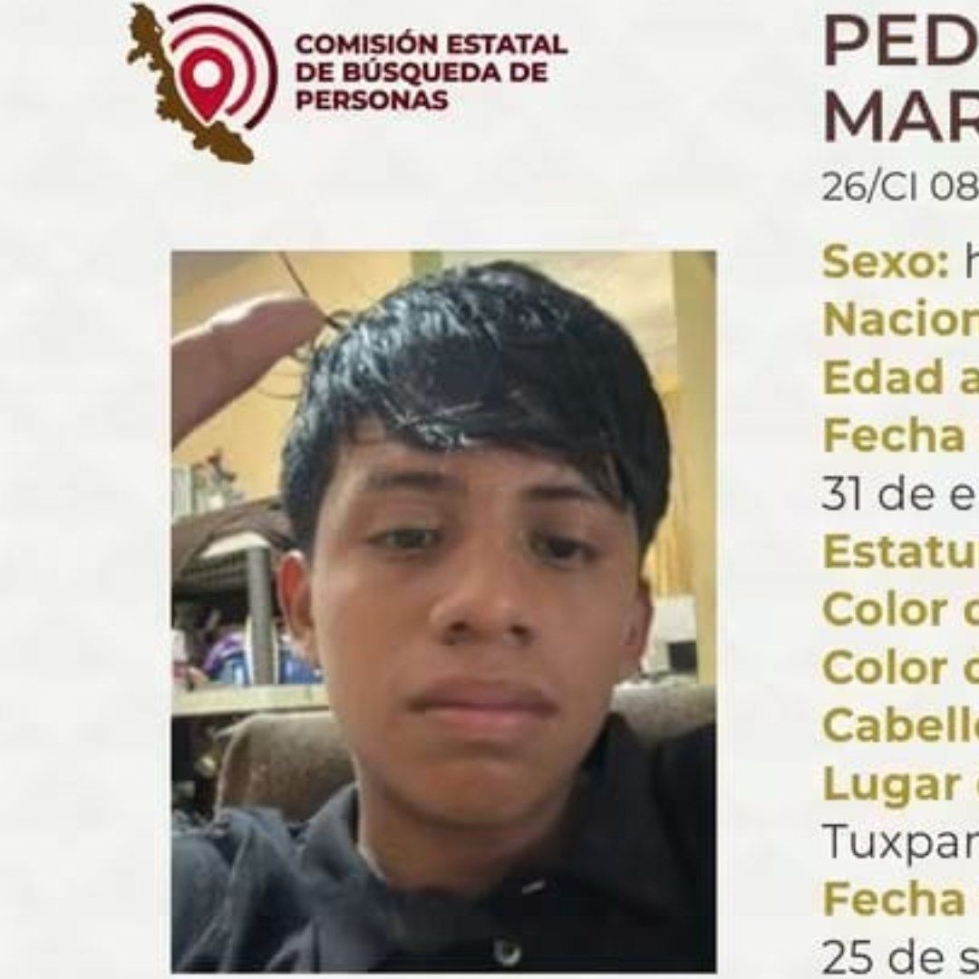 Desaparece joven en Tuxpan, Veracruz; acudió a la escuela y ya no volvió a casa Foto: Comisión Estatal de Búsqueda