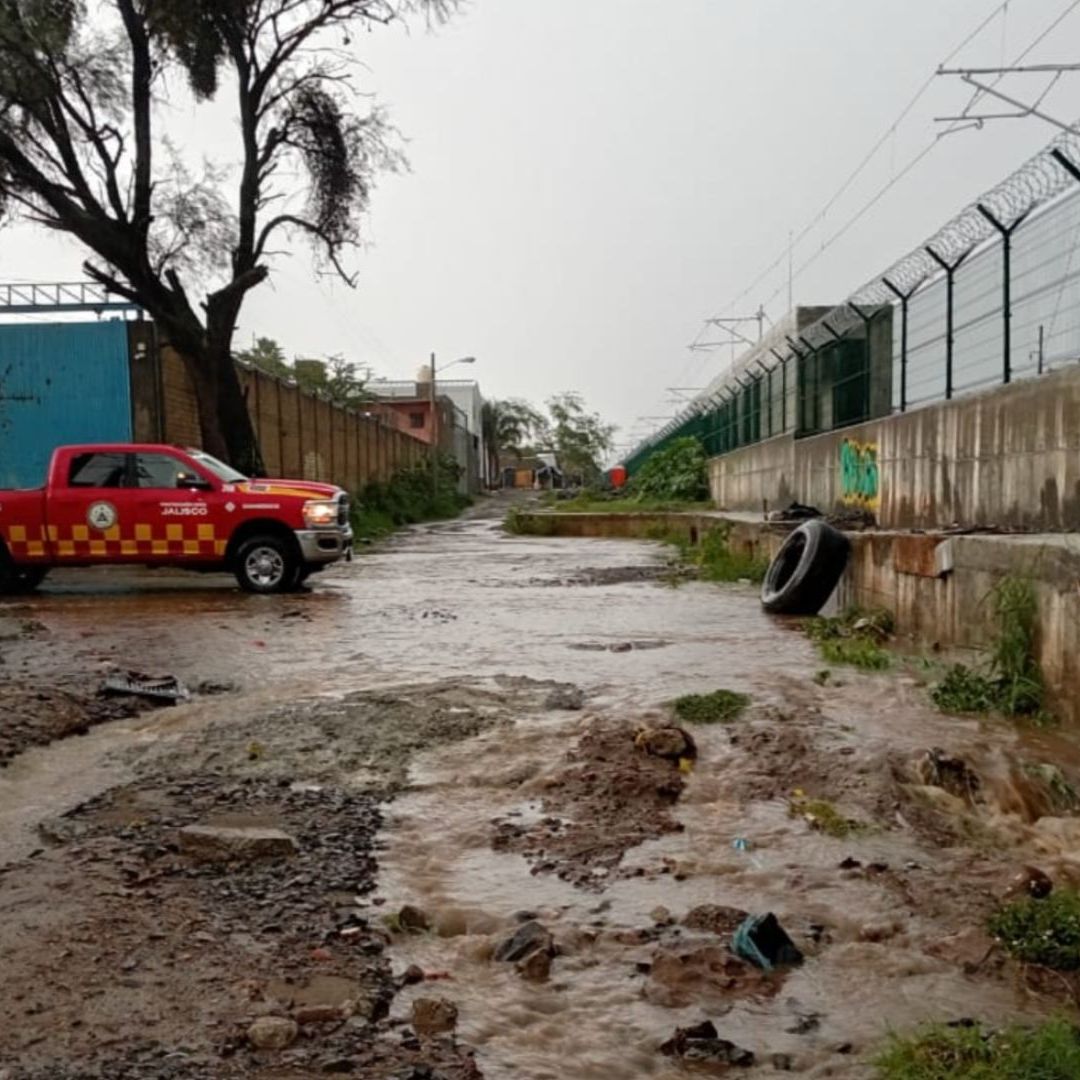 Lluvias causan afectaciones en Jalisco.